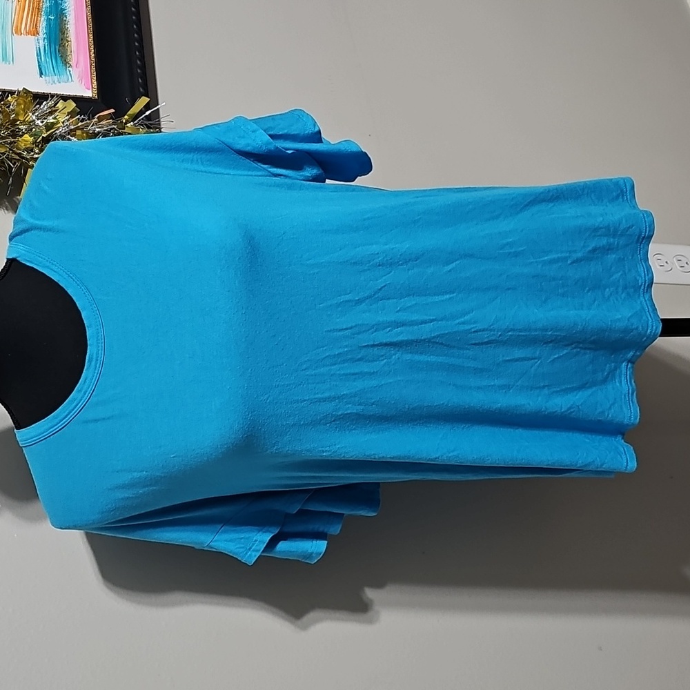 🩵­ Turquoise Ruffle Tiered Sleeve Top